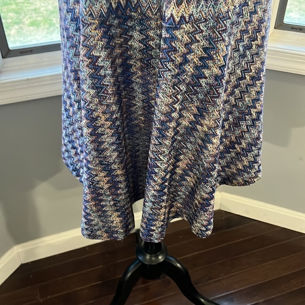 Anthropologie Maeve Boho Chic Blue Knit Multi-Color Sweater Dress - Picture 7 of 9